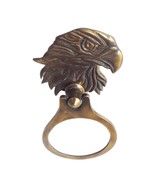 Vintage Entry Way Brass Door Knocker Earrings 6.8&quot; Antique Eagle Ring Do... - $112.15 CAD