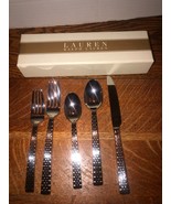 New Ralph Lauren Watchband 5 Piece Place Setting 18/10 Stainless NIB - $68.38 CAD