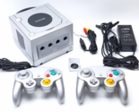 Nintendo Gamecube Console DOL-101 Silver Bundle w/Controllers TESTED/CLE... - $104.26