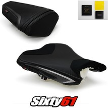 Kawasaki ZX6R Seat Covers and Gel 2013-2018 Black Silver Luimoto Carbon Suede - £272.35 GBP