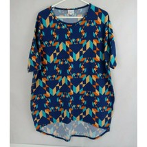 LuLaRoe Irma Tunic Blue With Multi-Color Geometric Arrows Design Size Small - £15.25 GBP