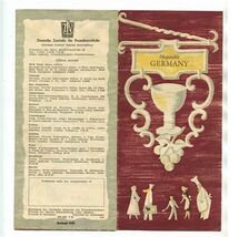 Hospitable Germany Brochure 1952 with Map - $11.88