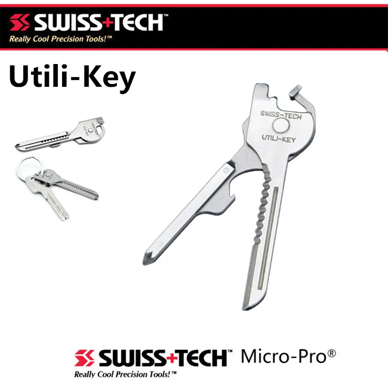 SWISS TECH New EDC 6 in 1 Stainless Steel Utili-Key Key Ring Chain Pocket Cutter - £7.07 GBP+