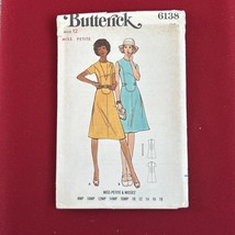 Vtg Butterick Pattern #6138 Dresses (1973)  Miss Petite Sz 12 - $7.91