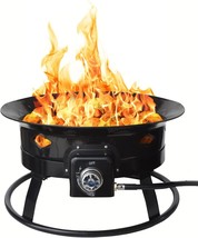 Flame King Outdoor Portable Propane Gas 19&quot; 58K Btu Fire Pit, And Carry Straps - £104.95 GBP