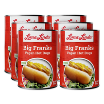 Loma Linda Big Franks - 15 Oz Cans (Pack of 6) - Plant-Based, Protein-Pa... - £49.78 GBP