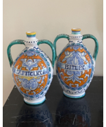 Italian Deruta Pottery Pair of Signed Francesca Niccacci Candlesticks or... - £350.36 GBP