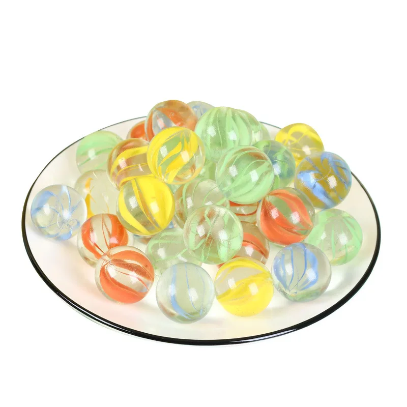 30pcs 14mm Stained Glass Marble Beads Fish Tank Vase Decoration Outdoor Classic - £10.34 GBP