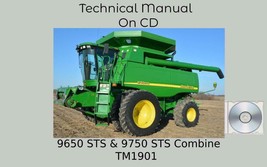 John Deere 9650 STS &amp; 9750 STS Combine Repair Technical Manual TM1901 - £14.89 GBP+