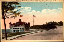 Crescent Boat House Shore Road Bay Ridge Brooklyn NY-WB Postcard BK63 - £6.97 GBP