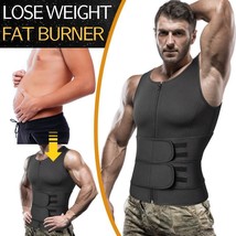 Men Body Shaper Waist Trainer Sauna Suit Sweat Vest Slimming Fat Weight ... - £18.68 GBP+