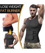 Men Body Shaper Waist Trainer Sauna Suit Sweat Vest Slimming Fat Weight ... - £18.96 GBP+