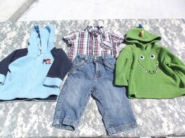 Lot of 4 -18 Month Assorted Clothing, Hoodie, Jacket, Jeans, &amp; Shirt 6510 - $16.77