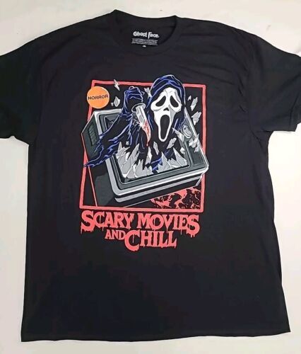 Primary image for Ghost Face Scary Movies And Chill Unisex XL Graphic T Shirt Halloween Horror