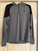 Champion Men&#39;s Size L Pullover Sweater Quarter Zip Warm Ctrl Duofold Per... - £13.49 GBP