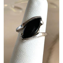 Elegant Espo J.Esposito 925 Sterling Silver Onyx Ring Size 4.25 Sky - $35.64