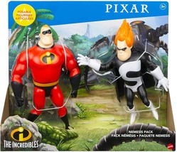 The Incredibles Nemesis Pack Mr Incredible &amp; Syndrome Action Figure Set Mattel - £27.06 GBP
