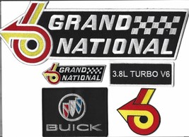 BUICK GRAND NATIONAL 12x4&quot; SEW/IRON PATCH COMBO EMBROIDERED 3.8L TURBO V6 - £31.87 GBP