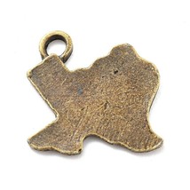 2 Texas Charms State of Texas Stamping Blank Pendants Lone Star State Bronze - £2.03 GBP