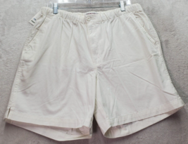 Boca Classics Shorts Mens Medium White 100% Cotton Slash Pockets Elastic Waist - £16.85 GBP