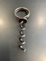 Vintage Twisted Wire Finger Loop Pull Corkscrew Ring Wine Bottle Opener - £11.01 GBP