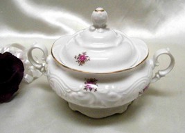 2586 Vintage Montgomery Ward Tea Rose Fine China Sugar Bowl - $20.00