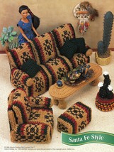 Southwest Santa Fe Sofa Chair Table Dream Catcher Cactus Barbie Crochet Patterns - £8.70 GBP