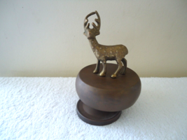 Vintage Brass / Copper Deer Themed Music Box &quot; Great Collectible Item &quot; - £19.42 GBP