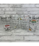 Friends TV Show 16oz Drinking Glasses On A Break Central PerkHow You Doi... - £25.97 GBP