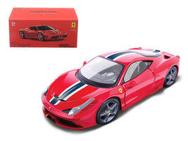 Ferrari 458 Speciale Red with White and Blue Stripes &quot;Signature Series&quot; 1/43 Die - £35.47 GBP