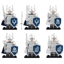 Lord of the Rings Swan Knights Dol Amroth Army Gondor Soldiers 6pcs Minifigures - £12.96 GBP