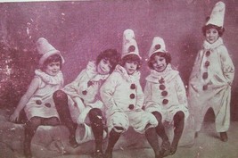 Halloween Postcard Children Dressed As Clowns 186 Philadelphia RPPC Vintage - £66.47 GBP
