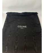 Authentic Celine Drawstring Dust Bag/Pouch Black Fabric White Logo 23” x... - $948.28 MXN