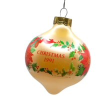Vintage Christmas Ornament Glass Bulb Hallmark 1991 Grandmother Grandma Holiday - £7.94 GBP