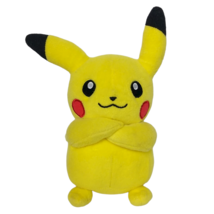 Pokemon Pikachu Yellow Tomy Nintedo Plush Stuffed Animal 2018 9&quot; - £16.05 GBP