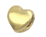 Authentic Trollbeads 18k Gold Heart Bead Charm 21320, New - $503.49