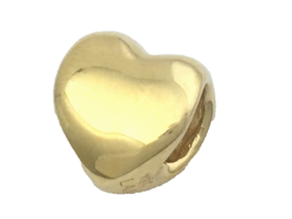 Authentic Trollbeads 18k Gold Heart Bead Charm 21320, New - £398.99 GBP