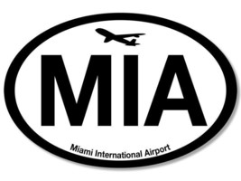 5&quot; mia miami international airport car bumper sticker decal usa made - £13.34 GBP