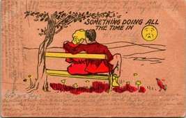 Comic Something Doing All the Time in Woodville Ohio OH Romance UDB Postcard - £5.37 GBP