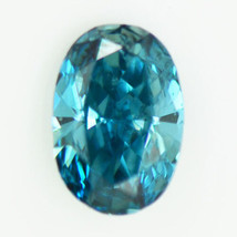 Loose Oval Shape Diamond Fancy Blue Color 1 Carat  VS2 Enhanced 5.41X7.88 MM - £1,258.98 GBP