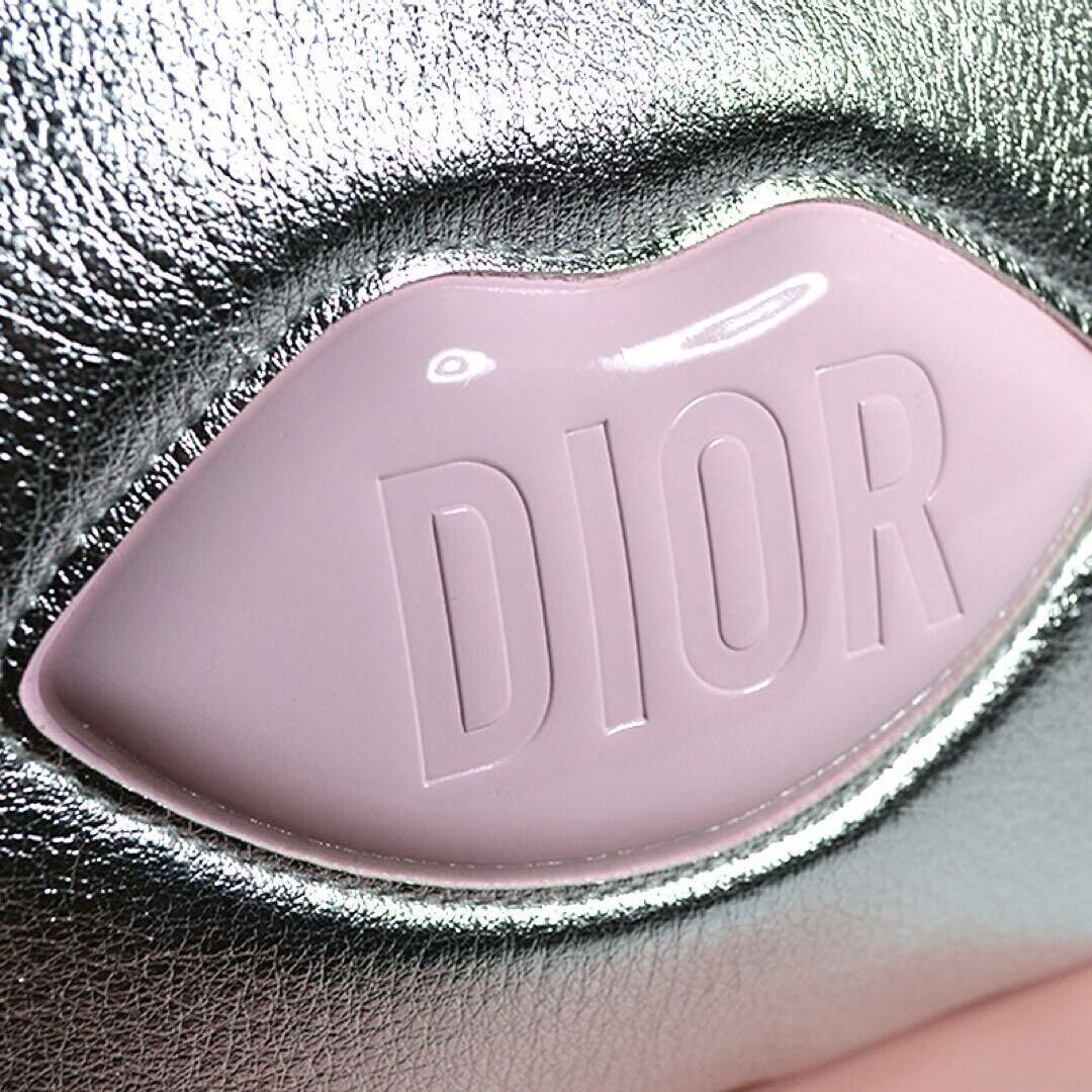 Dior Novelty Silver Lip POUCH novelty Makeup Bag gift 14cmx19cmx0.5cm - $83.27