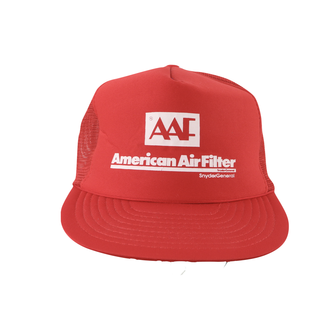 Vintage 80s American Air Filter Spell Out Roped Trucker Hat Cap Snapback... - $17.77
