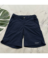 Patagonia Womens Dirt Track Bike Bermuda Shorts Size S Navy Blue NO LINING - $19.79