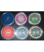 Silver Dollar Casino Chip Set - Tacoma, Washington - 2005 - 6 Chips - Sa... - $25.99 CAD