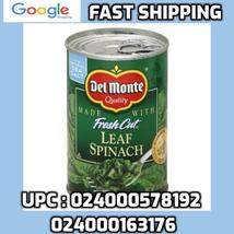 (8 Pack) Del Monte Canned Fresh Cut Leaf Spinach with Sea Salt, 13.5 Ounce - £19.95 GBP