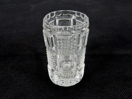 Vintage Toothpick Holder, Pattern Glass, Grid Design #TPK-J04 - $12.69
