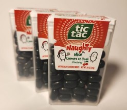 3 Tic Tac Christmas Naughty Lumps of Coal Cherry Candies - 0.84oz Each L... - £12.88 GBP