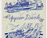 Upper Decks Die Cut Menu/ Mess Kit Essex Connecticut 1950&#39;s Sunshine Dau... - $116.82