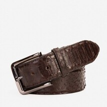 The Boss Brown Snake Leather Belt image 4