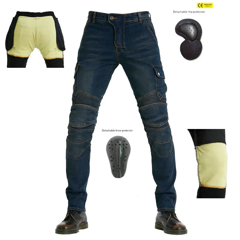 High quality B06  jeans men&#39;s and women&#39;s drop-resistant motorcycle pant... - £28.99 GBP+
